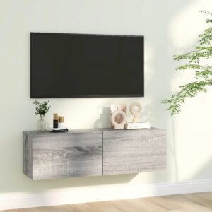 vidaXL TV-benk grå sonoma 100x30x30 cm konstruert tre