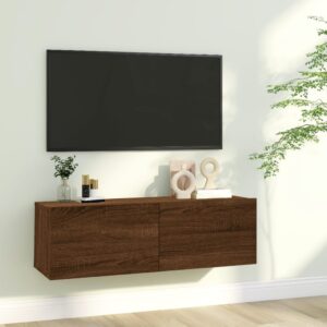 vidaXL TV-benk brun eik 100x30x30 cm konstruert tre