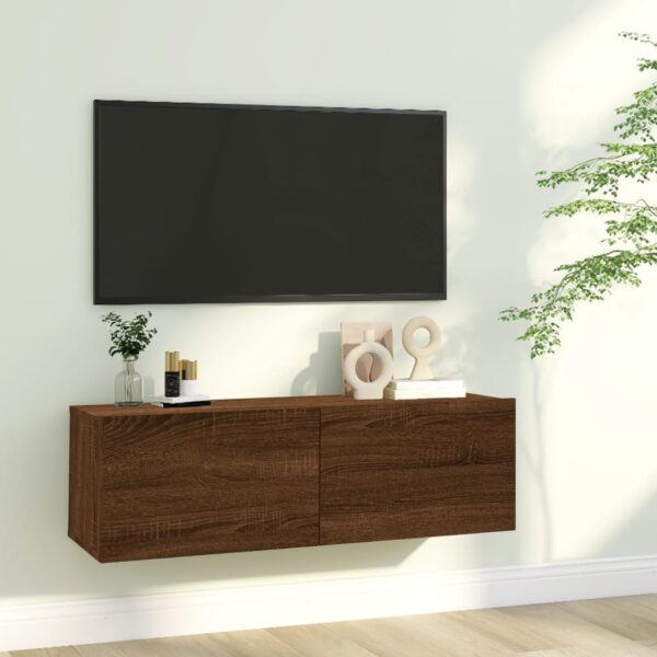 vidaXL TV-benk brun eik 100x30x30 cm konstruert tre