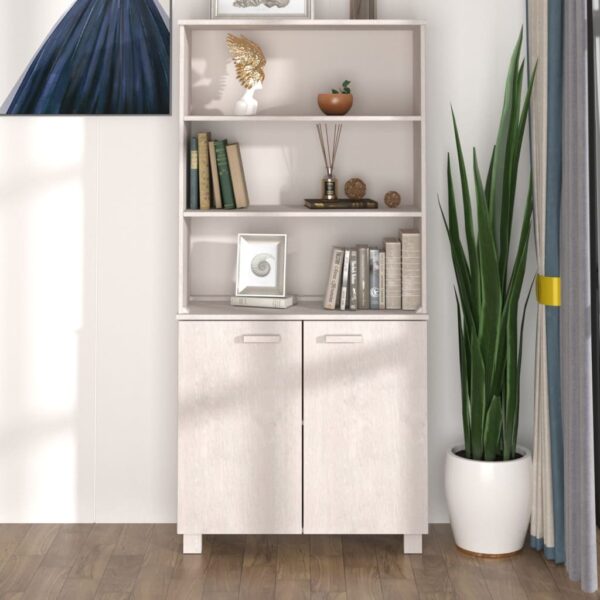 vidaXL Highboard HAMAR heltre furu hvit