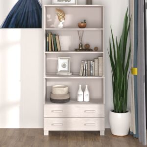 vidaXL Highboard HAMAR heltre furu hvit