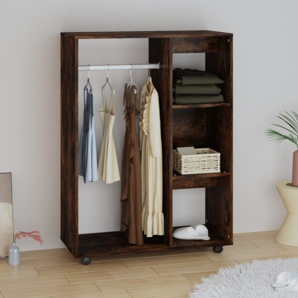 vidaXL Garderobe røkt eik 80x40x110 cm konstruert tre