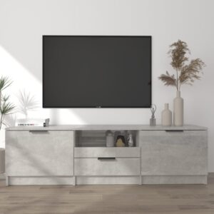 vidaXL TV-benk betonggrå 140x35x40 cm konstruert tre