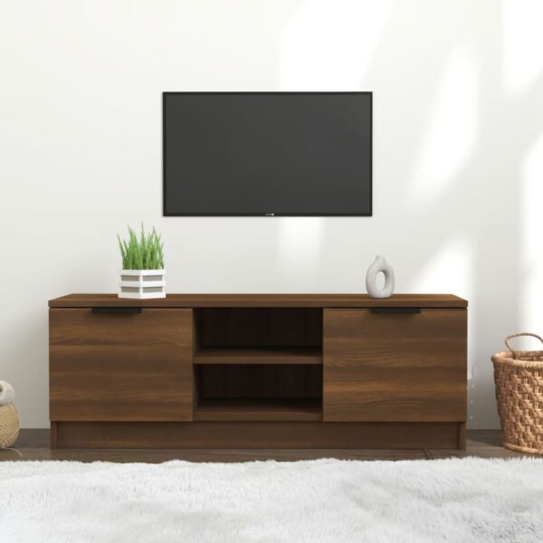 vidaXL TV-benk brun eik 102x35x36