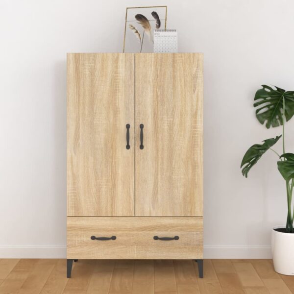 vidaXL Highboard sonoma eik 70x31x115 cm konstruert tre