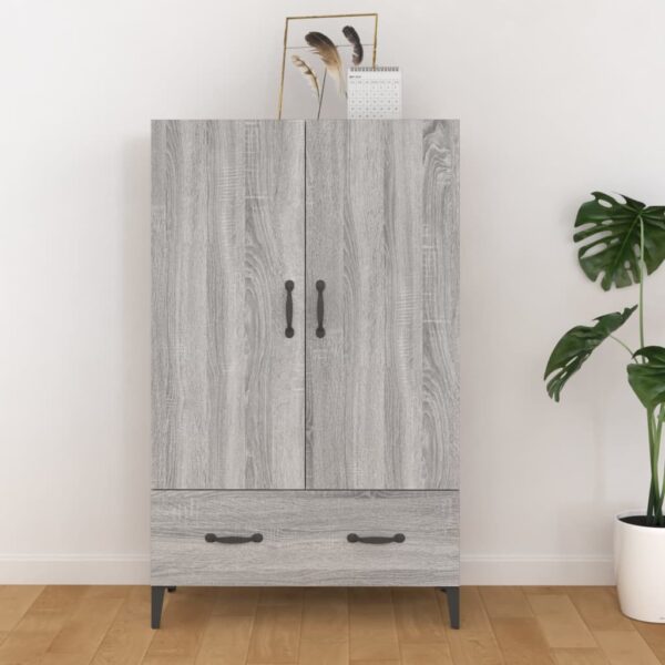 vidaXL Highboard grå sonoma 70x31x115 cm konstruert tre