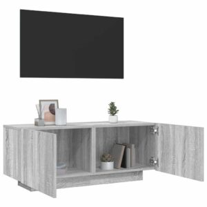 vidaXL TV-benk grå sonoma 100x35x40 cm konstruert tre