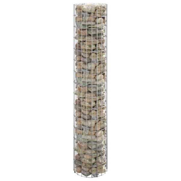 vidaXL Sirkulær gabion stolpe galvanisert stål Ø30x150 cm