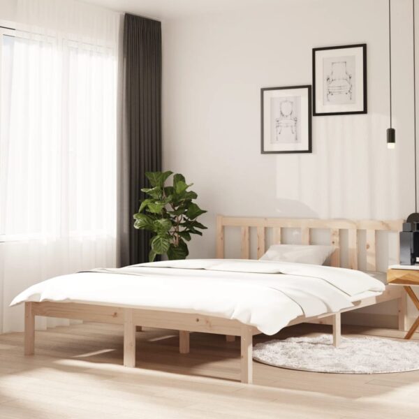 vidaXL Sengeramme heltre 120x190 cm Small Double