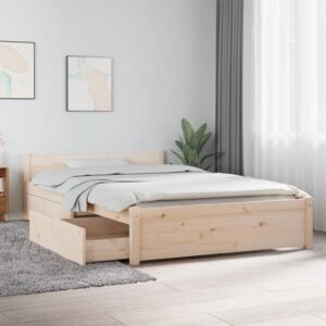 vidaXL Sengeramme med skuffer 120x190 cm Small Double