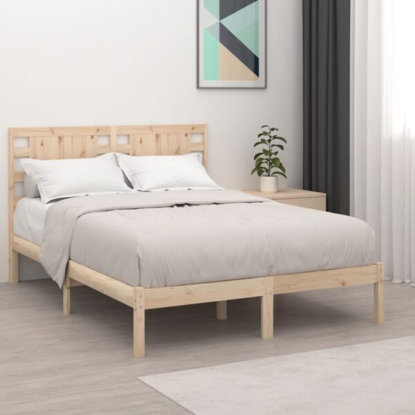 vidaXL Sengeramme heltre 120x190 cm Small Double