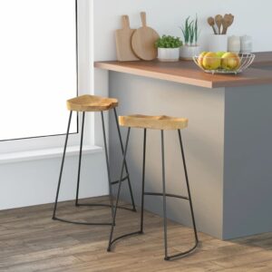 vidaXL Gavin-barkrakker 2 stk 50x40x78 cm heltre mango