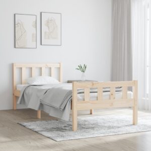 vidaXL Sengeramme heltre 75x190 cm