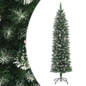 vidaXL Kunstig slankt juletre med stativ 120 cm PVC