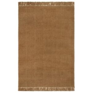 vidaXL Teppe med dusker 160x230 cm jute