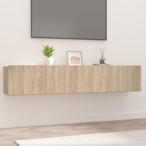 vidaXL TV-benker 2 stk sonoma eik 80x30x30 cm konstruert tre