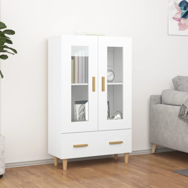 vidaXL Highboard hvit 70x31x115 cm konstruert tre