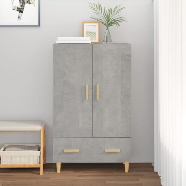 vidaXL Highboard betonggrå 70x31x115 cm konstruert tre