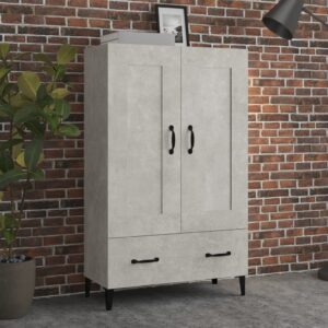 vidaXL Highboard betonggrå 70x31x115 cm konstruert tre