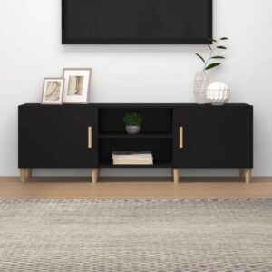 vidaXL TV-benk svart 150x30x50 cm konstruert tre