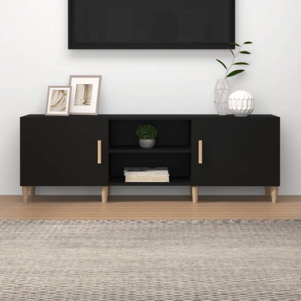 vidaXL TV-benk svart 150x30x50 cm konstruert tre