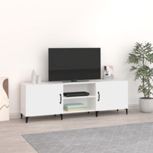 vidaXL TV-benk hvit 150x30x50 cm konstruert tre