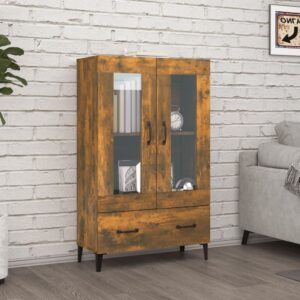 vidaXL Highboard røkt eik 70x31x115 cm konstruert tre