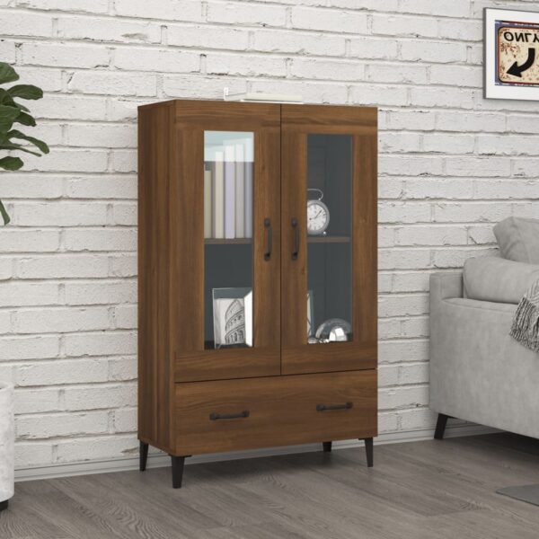 vidaXL Highboard brun eik 70x31x115 cm konstruert tre