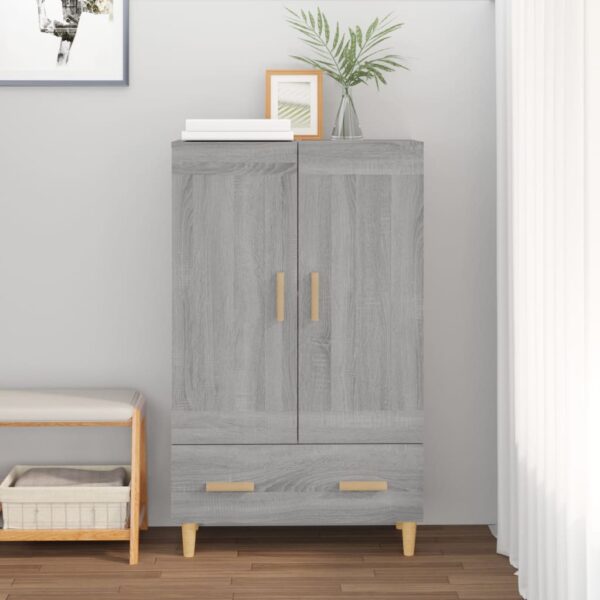 vidaXL Highboard grå sonoma 70x31x115 cm konstruert tre