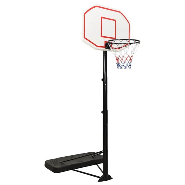 vidaXL Basketballstativ hvit 258-363 cm polyeten