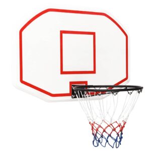 vidaXL Bakplate for basketballkurv hvit 109x71x3 cm polyeten