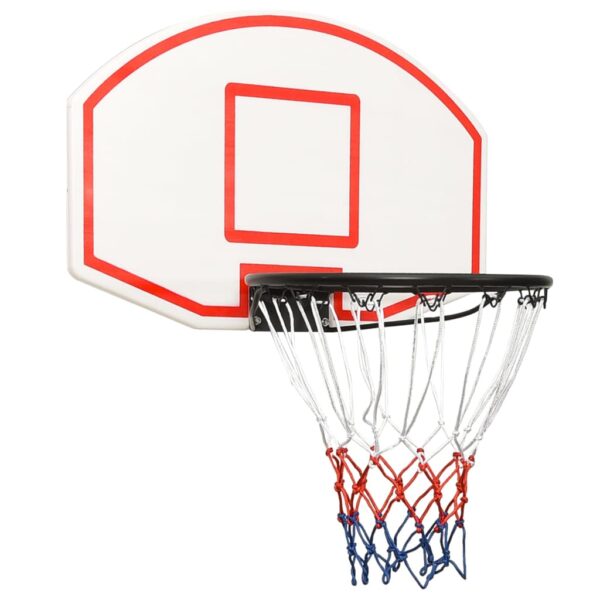 vidaXL Bakplate for basketballkurv hvit 71x45x2 cm polyeten