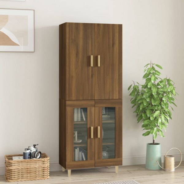 vidaXL Highboard brun eik 69