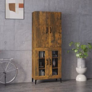 vidaXL Highboard røkt eik 69