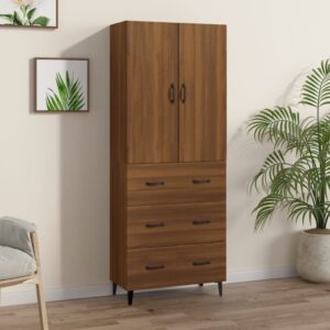 vidaXL Highboard brun eik 69