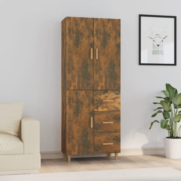 vidaXL Highboard røkt eik 69