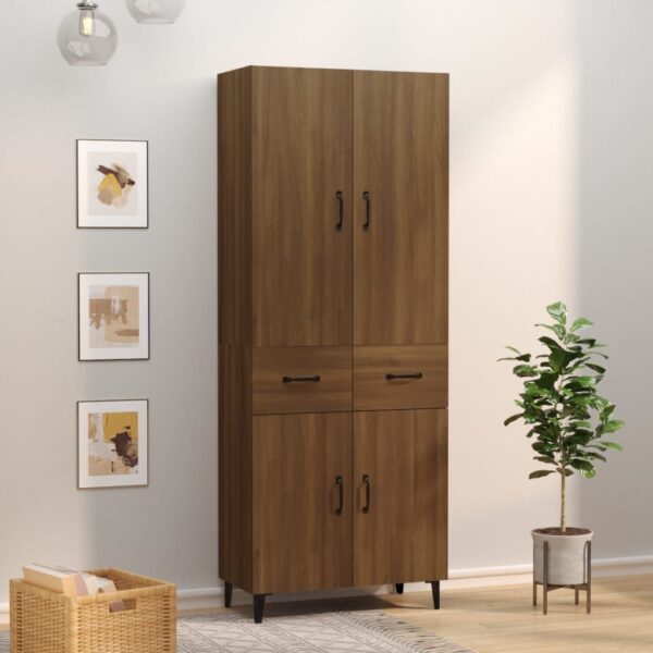 vidaXL Highboard brun eik 69