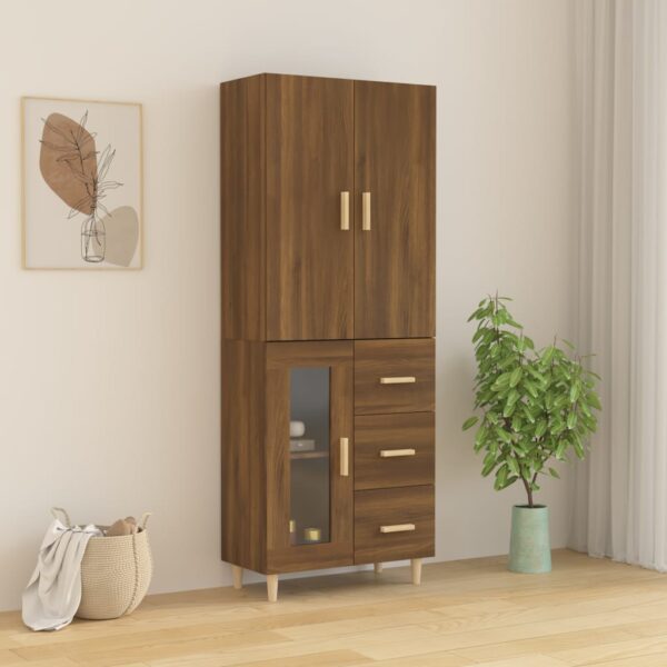 vidaXL Highboard brun eik 69