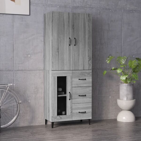 vidaXL Highboard grå sonoma 69