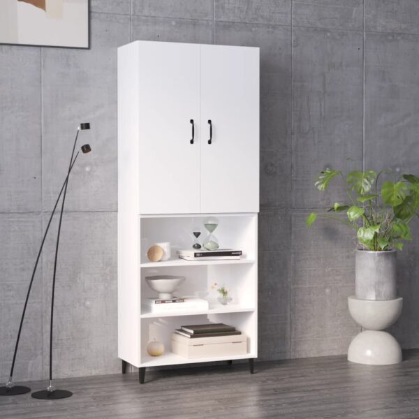 vidaXL Highboard hvit konstruert tre