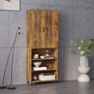 vidaXL Highboard røkt eik 69