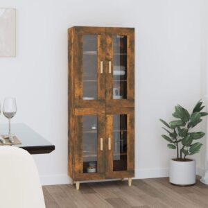 vidaXL Highboard røkt eik 69