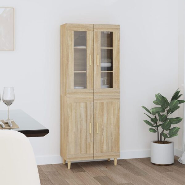 vidaXL Highboard sonoma eik 69