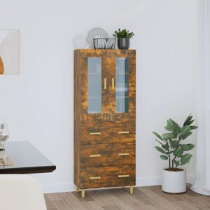 vidaXL Highboard røkt eik 69