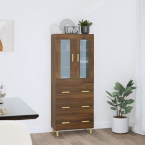 vidaXL Highboard brun eik 69