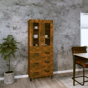 vidaXL Highboard røkt eik 69