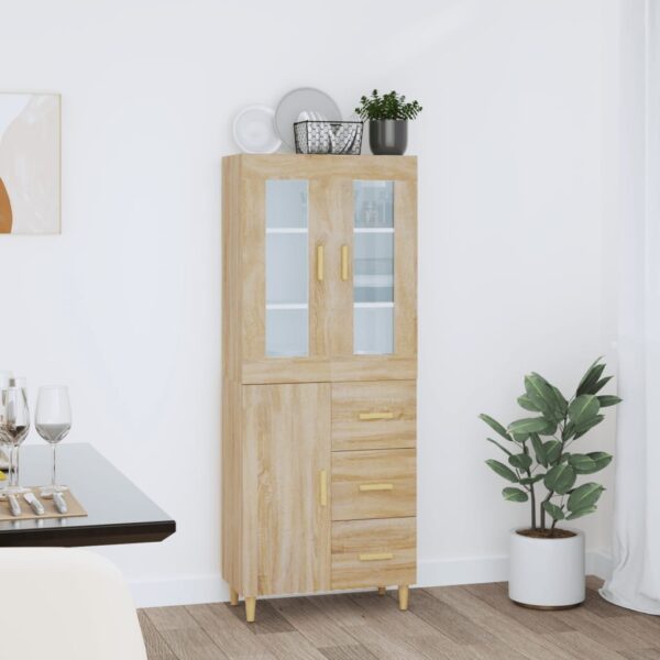 vidaXL Highboard sonoma eik 69