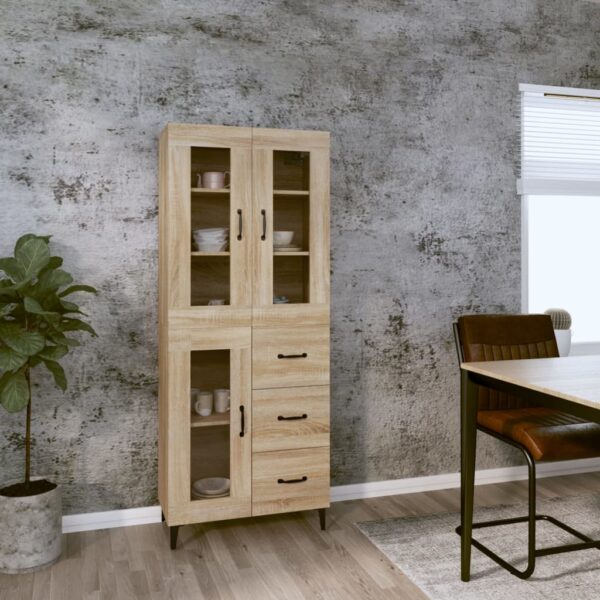 vidaXL Highboard sonoma eik 69