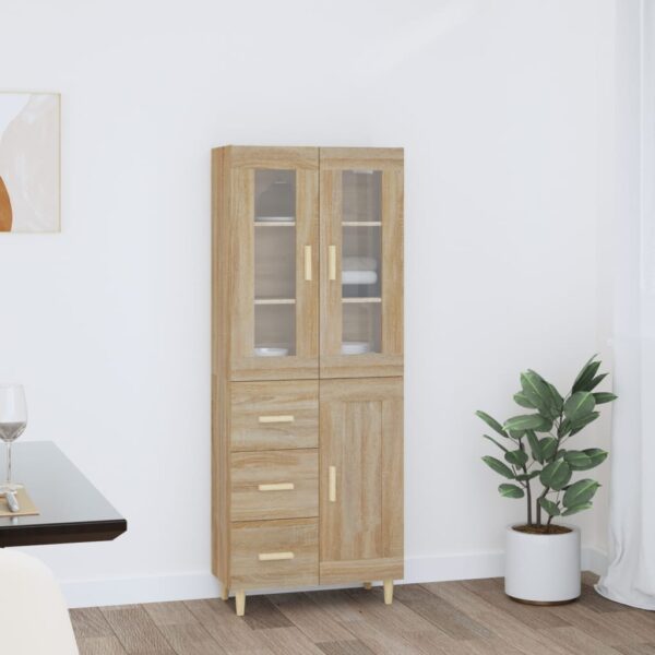 vidaXL Highboard sonoma eik 69