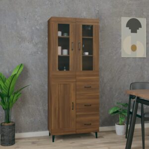 vidaXL Highboard brun eik 69